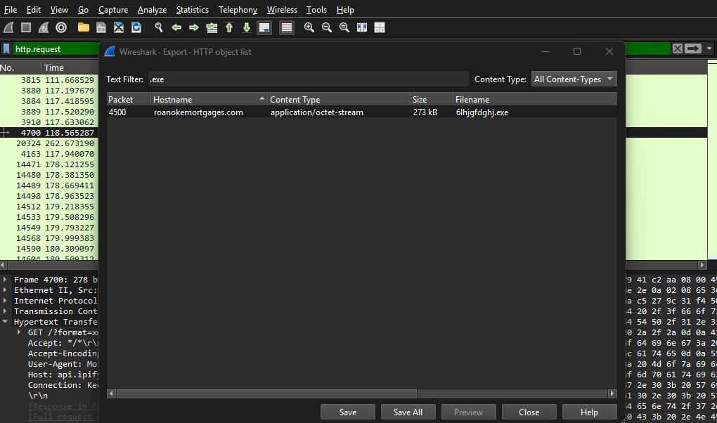 Wireshark screenshot 1